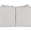 Causeuse en chenille beige avec 4 coussins Yolanda