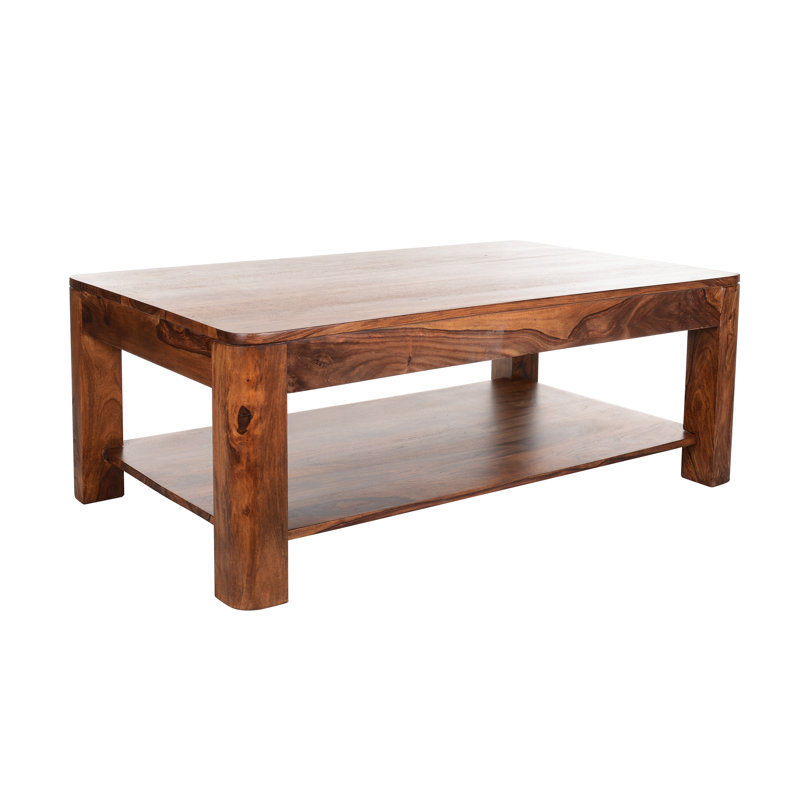 Gaven Solid Wood Four Leg Coffee Table, Honey, H60 x L118 x W70cm