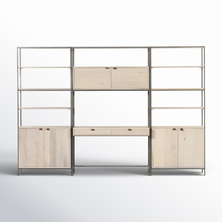 Loki 3 Piece Rectangular Writing Desk Office Set with Hutch