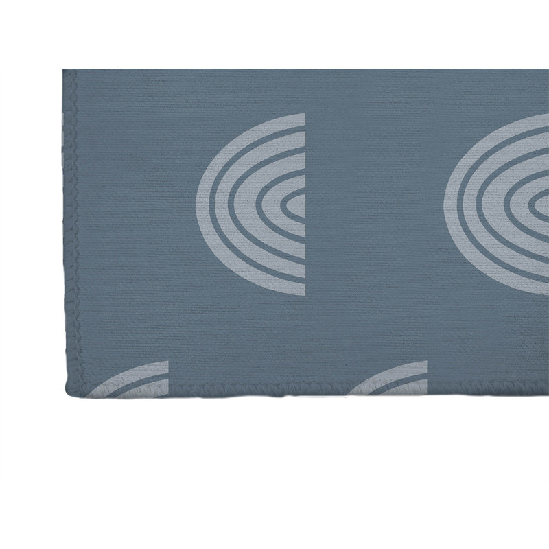 Bows Colorized Kids Play Mat, Blue, Rectangle 4' x 6'