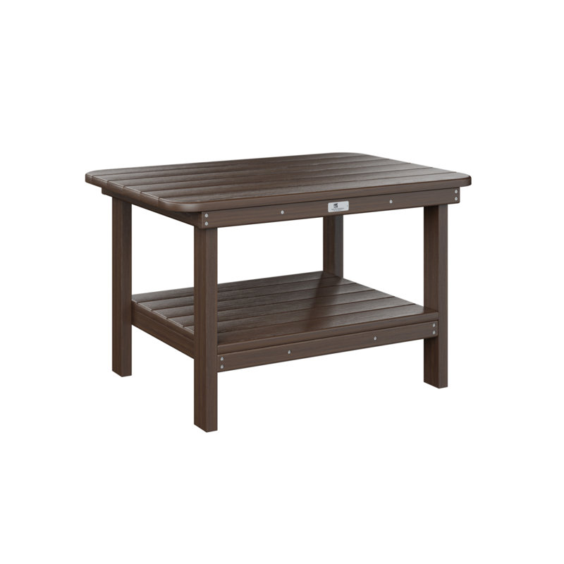 Berlin Gardens Natural Seashell Rectangle Coffee Table, Brazilian Walnut