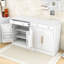 Garde-manger 2 pièces avec plateau en faux marbre, tablettes réglables, tiroir coulissant et cabient-1273363964