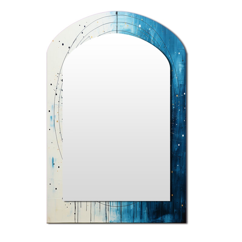Blanc blanc bleu minimalisme lune, 43 po x 33 po
