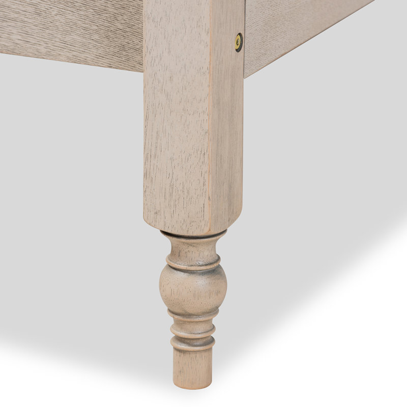 Base de lit pliante 14,92 po, Grand, Blanc antique