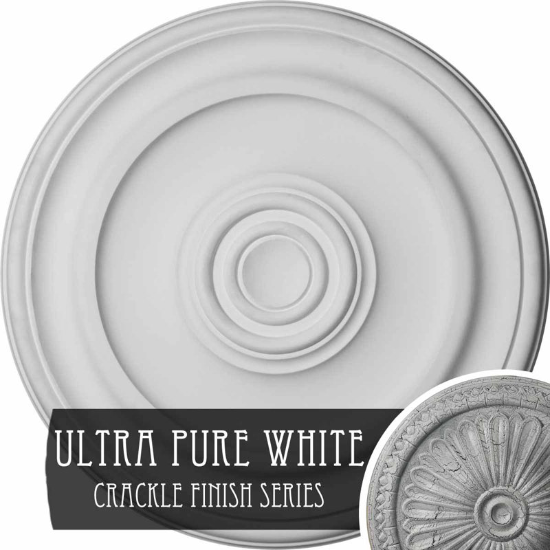 Plafonnier Endurathane Kepler, Blanc craquelé ultra pur