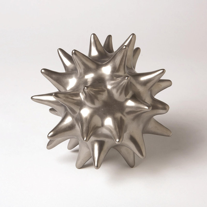 Urchin, 7" H x 7" W x 7" D, Antique Gold