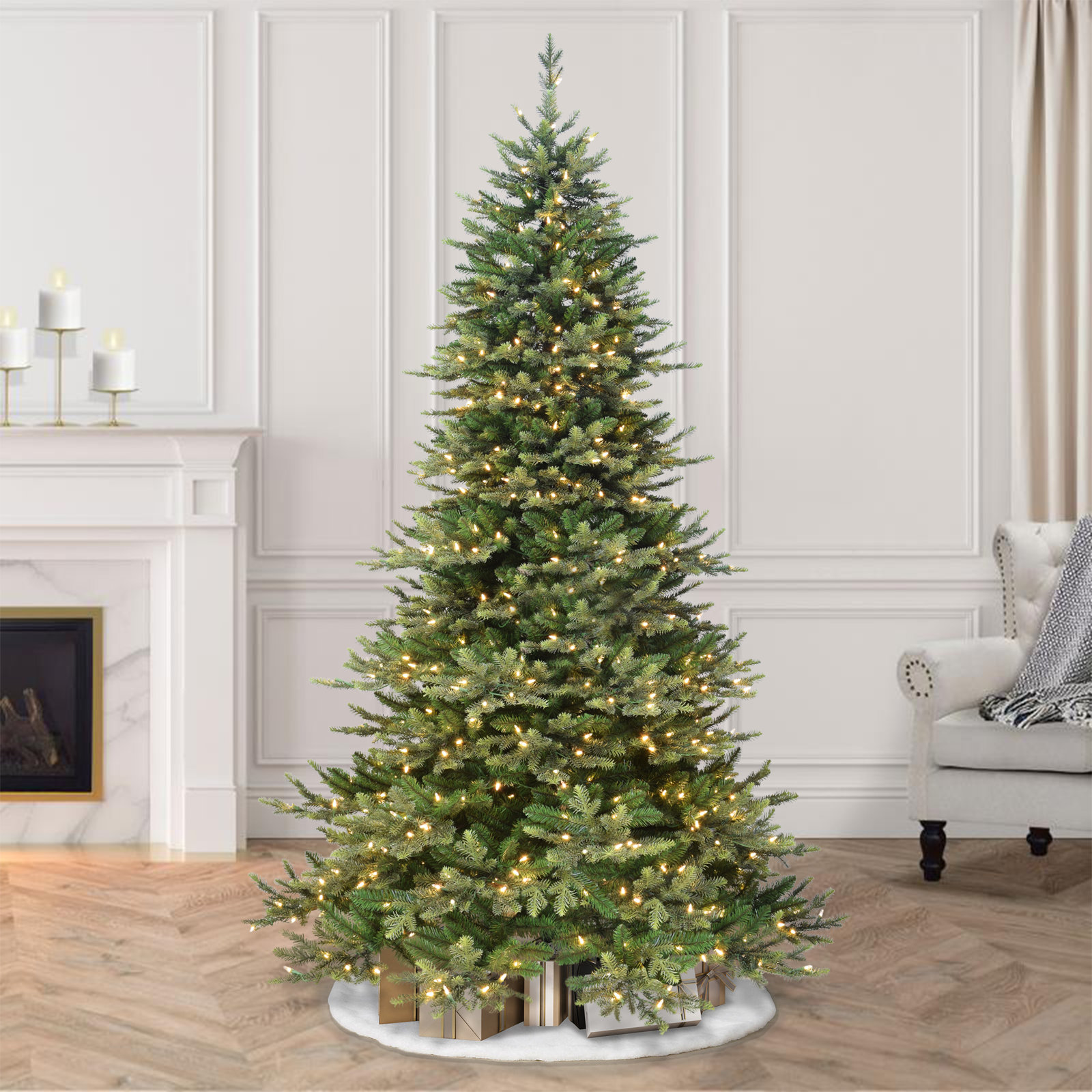 90' Lighted Artificial Christmas Tree
