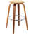 Zeno Mid-Century Modern Swivel Counter or Bar Height Backless Bar Stool in Faux Leather, Wood-28656940-63322035
