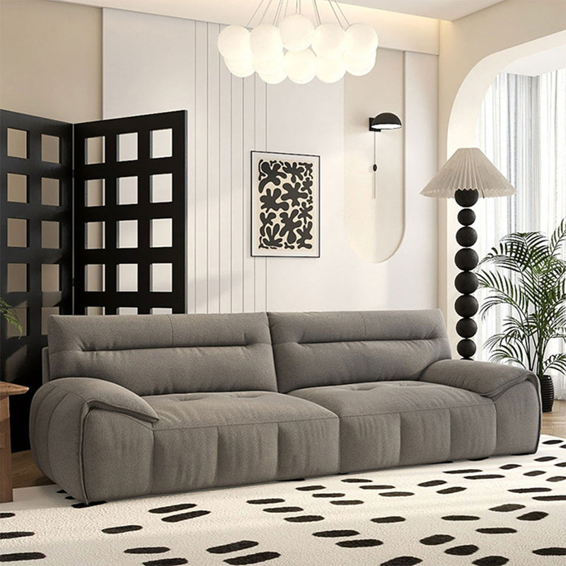 Coussin modulaire 102,36 po gris 100% polyester, Gris, L 102,36 po x P 36,22 po x H 32,68 po