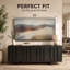 63" Modern American Media Console with 4 Doors, TV Stand with Concealed Storage for TVS up to 75"-95961217