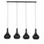 Dollard 4 - Light Matte Black Kitchen Island Pendant-41451617