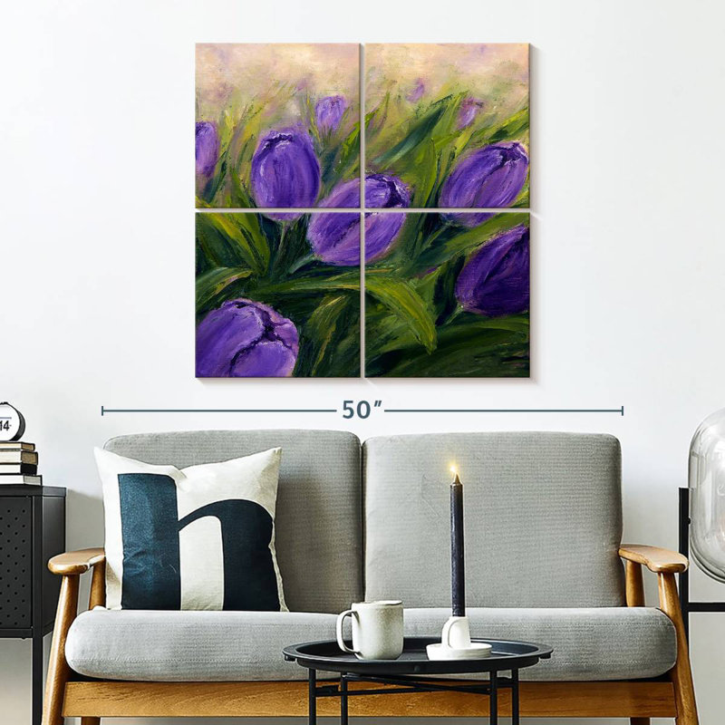 Tulipes Harnek mauve foncé, H 32 po x l 32 po
