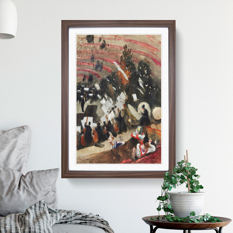 Pasdeloup Orchestra by John Singer Sargent - Framed Print, Walnut Framed, 65cm H x 48cm W x 2cm D