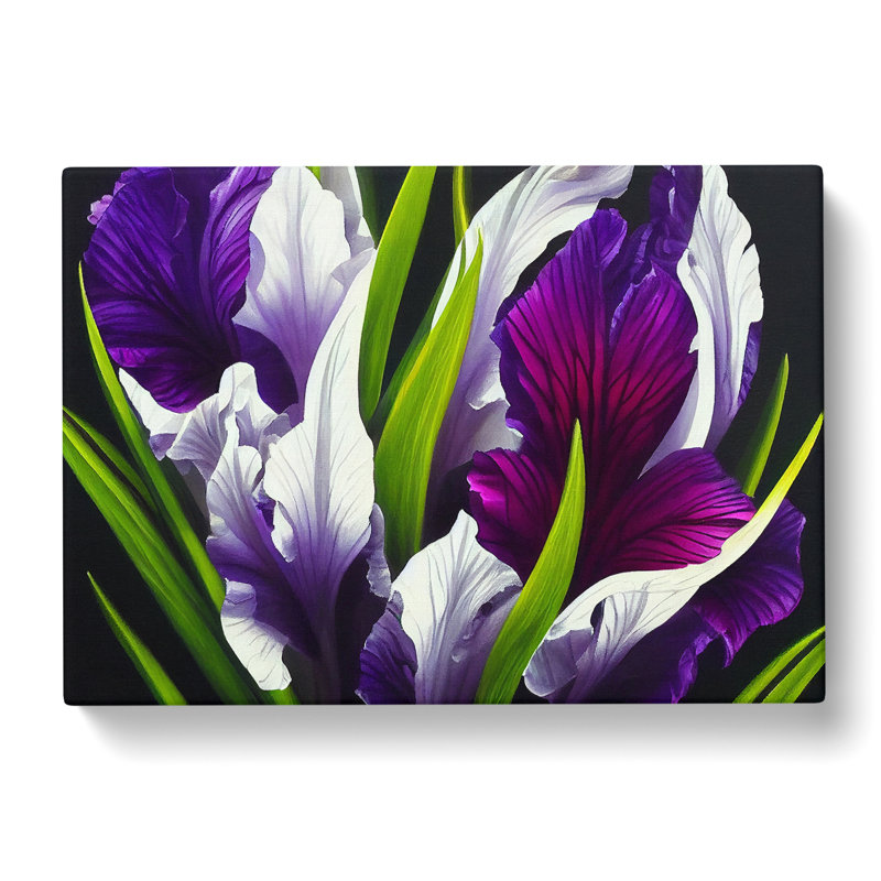 Modern Iris Flowers Vol.6 - Wrapped Canvas, 40cm H x 60cm W x 3cm D