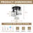 3-Light Semi Flush Mount Ceiling Light, Modern Matte Black Crystal Fixture For Kitchen, Entryway & Bedroom-798157025