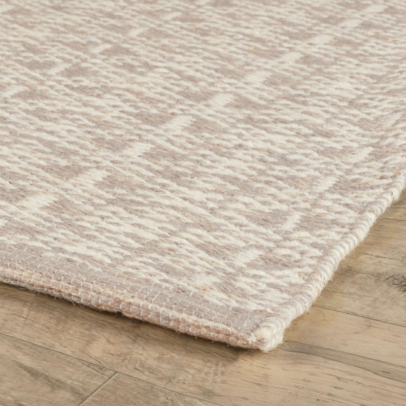 Tapis gris en coton tissé à la main Bare, Rectangle 4 pi x 6 pi