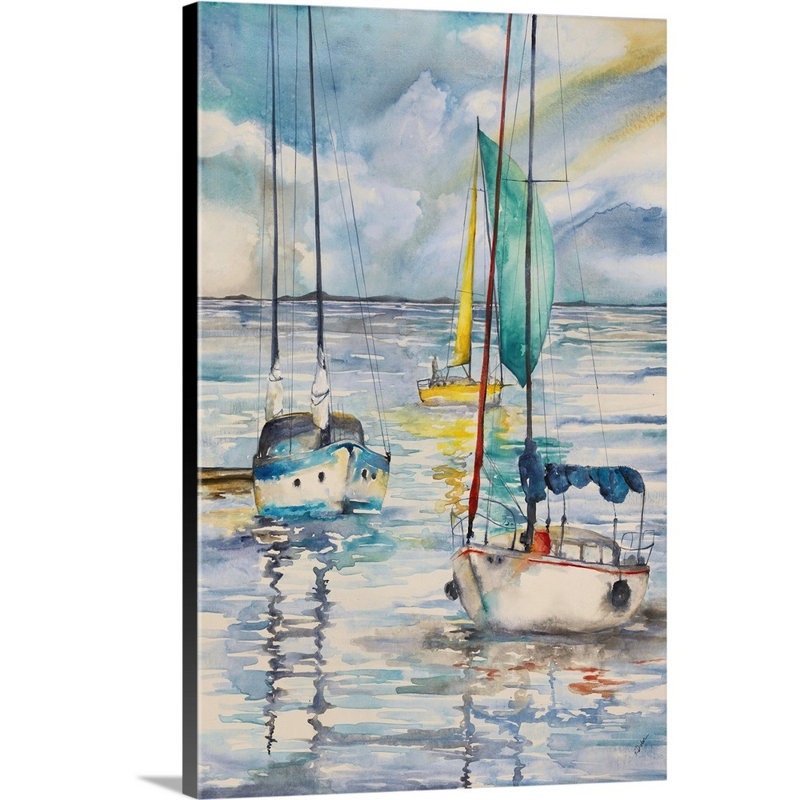 « maritime »-reproduction d’art sur toile, Toile tendue, H 18 po x l 12 po x p 1,25 po