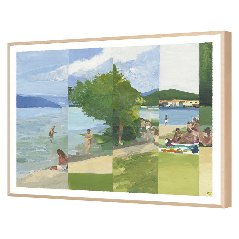 Summer Daze 3 Print by PC Ngo, Maple Framed, 27" H x 35" W