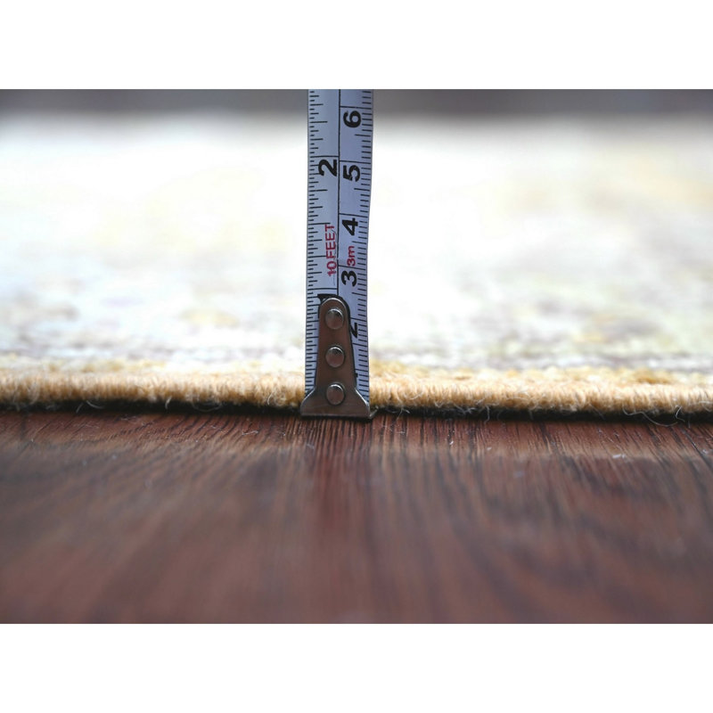 Tapis de couloir oriental brun doré noué à la main 2 pi 8 po x 13 pi 6 po 2 pi 8 po x 13 pi 6 po