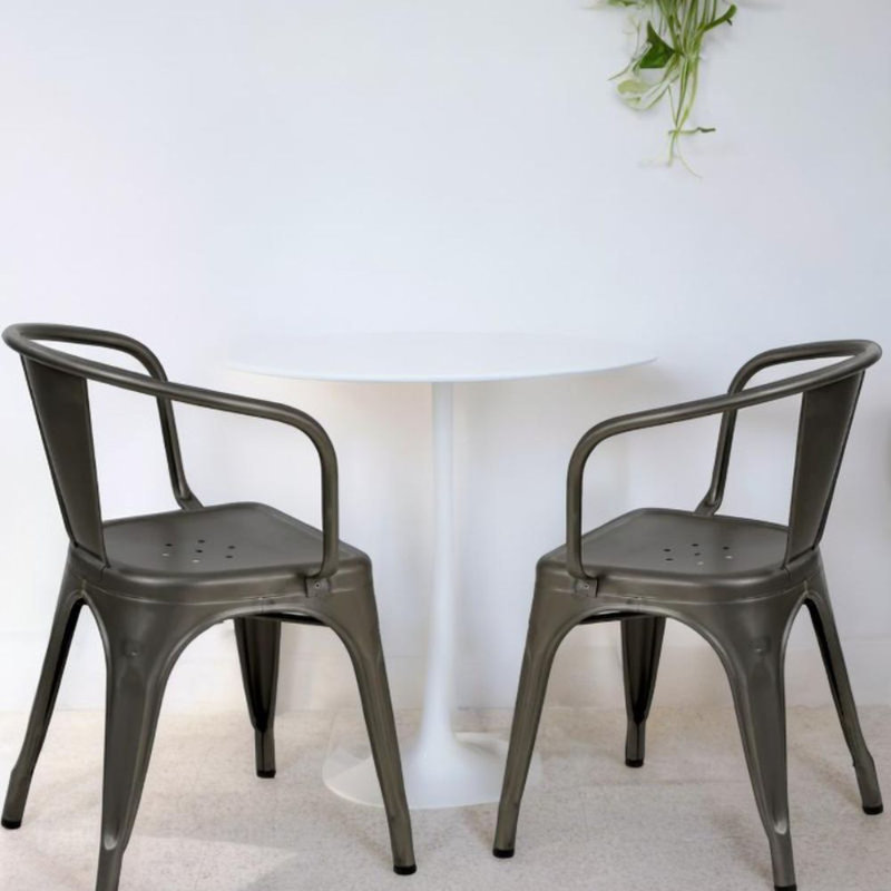 Chaise industrielle chic, Gris foncé