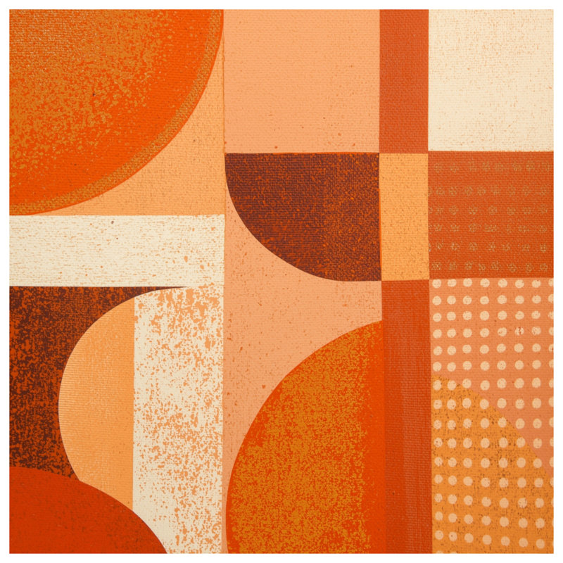 Rideaux, voilages et voilages à motif géométrique orange - 1 panneau, 50 po x 92 po - 1 panneau, Blocage