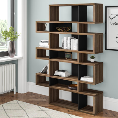 Shella 220 cm H x 156 cm W Geometric Bookcase