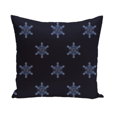 Flurries Decorative Holiday Square Pillow Cover and Insert