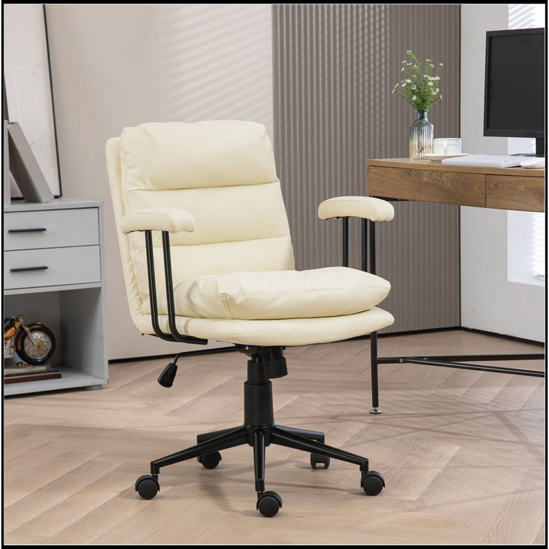 Chaise de bureau confortable et réglable avec fonctions avancées pour la productivité, Beige