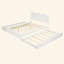 Grand lit plateforme rustique avec lit gigogne simple TG et 2 grands tiroirs de rangement - Bois de pin massif et panneau de fibres à densité moyenne, lit d'invité peu encombrant-616388937