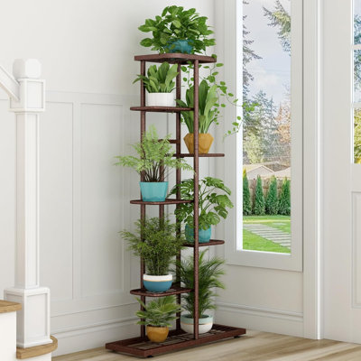 Support à plante en métal à 7 niveaux et 8 pots à fleurs multiples