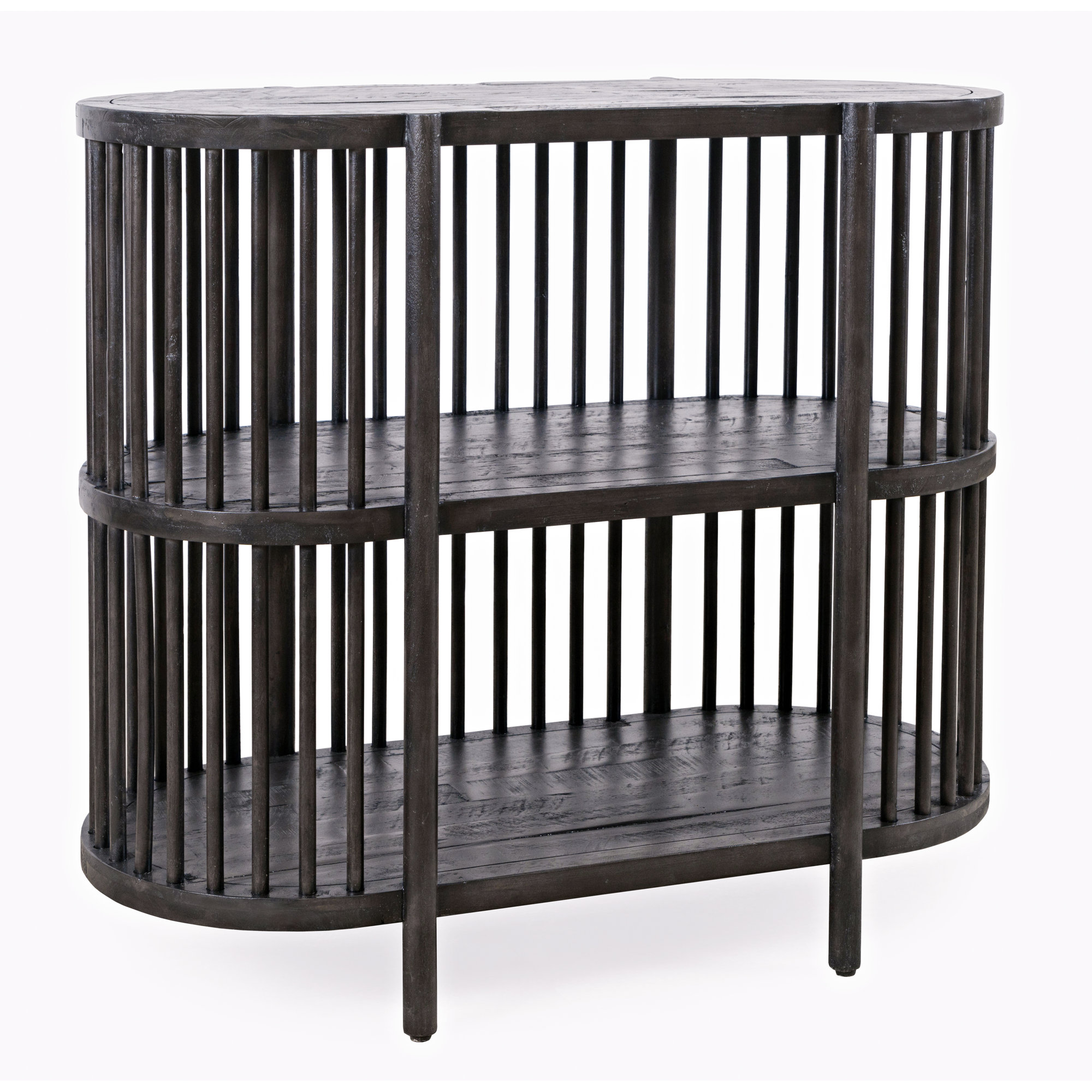 36'' Solid Wood Console Table, Black Wash