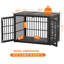 Meuble de rangement robuste pour chien de 38 pouces, table de bout décorative pour animal de compagnie, cage en bois pour chenil-101092133-115403695