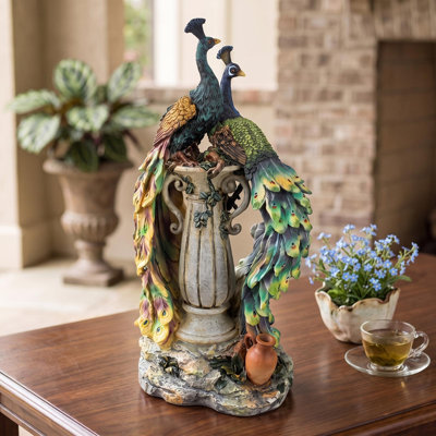 Peacocks in Paradise Statue