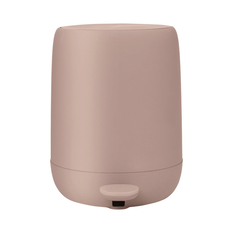 White Plastic Fingerprint Resistant Pedal Bin with Soft-Close Lid