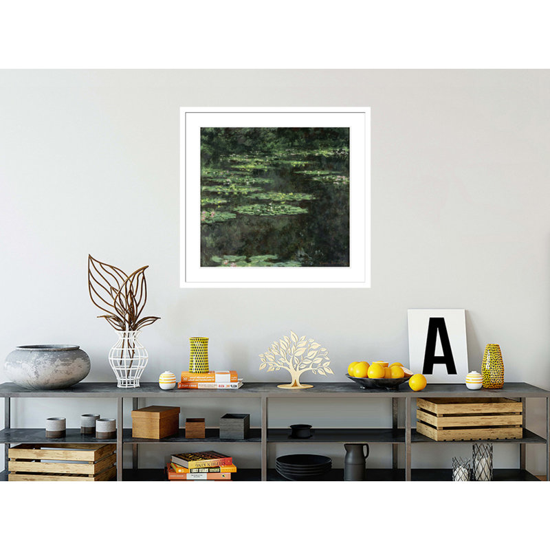 «Waterlilies» par Claude Monet, impression giclée encadrée, H 33,5 po x l 35,25 po