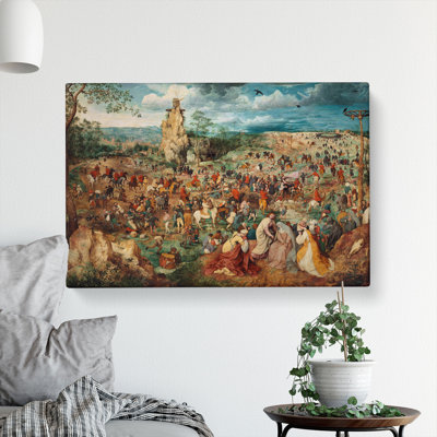 The Procession To Calvary by Pieter Bruegel The Elder - Wrapped Canvas Painting