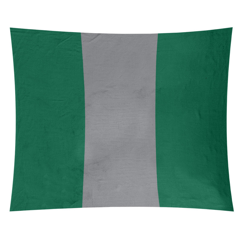 Tapisserie de polyester Colorado, H 68 po x l 80 po, Vert victoire / argent / vert victoire