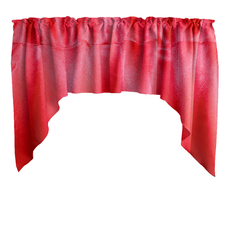 Cantonnière l 72 po Swag, Rouge