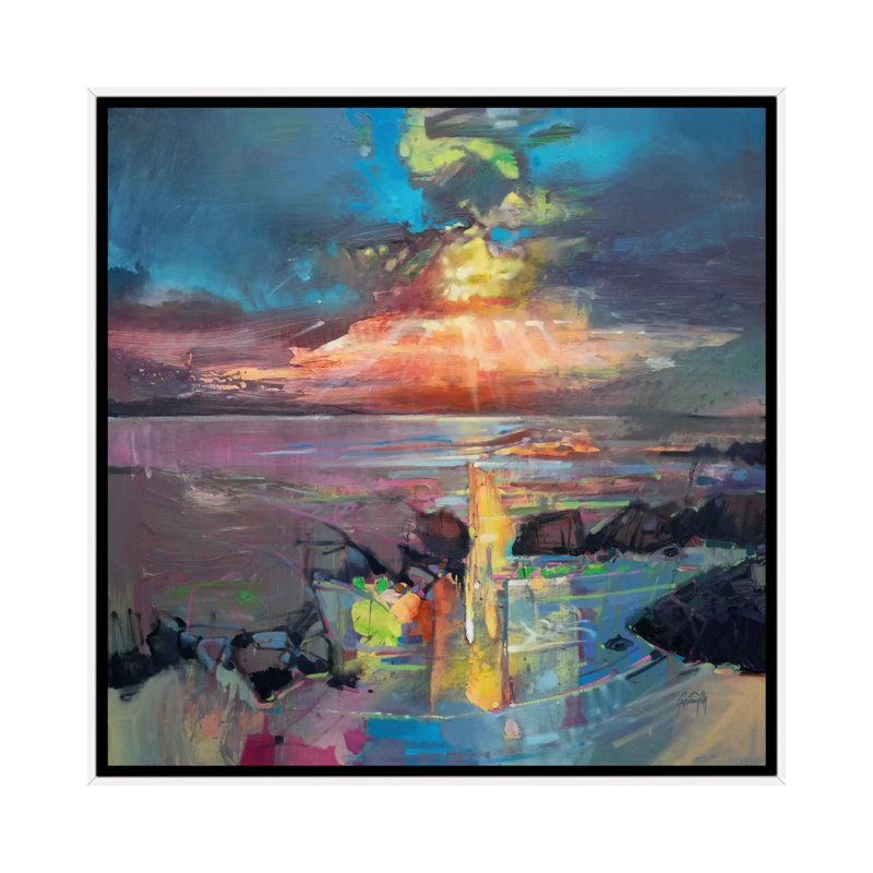 " Harris Sky " by Scott Naismith, No Mat, White Framed Canvas, 37" H x 37" W x 1.5" D