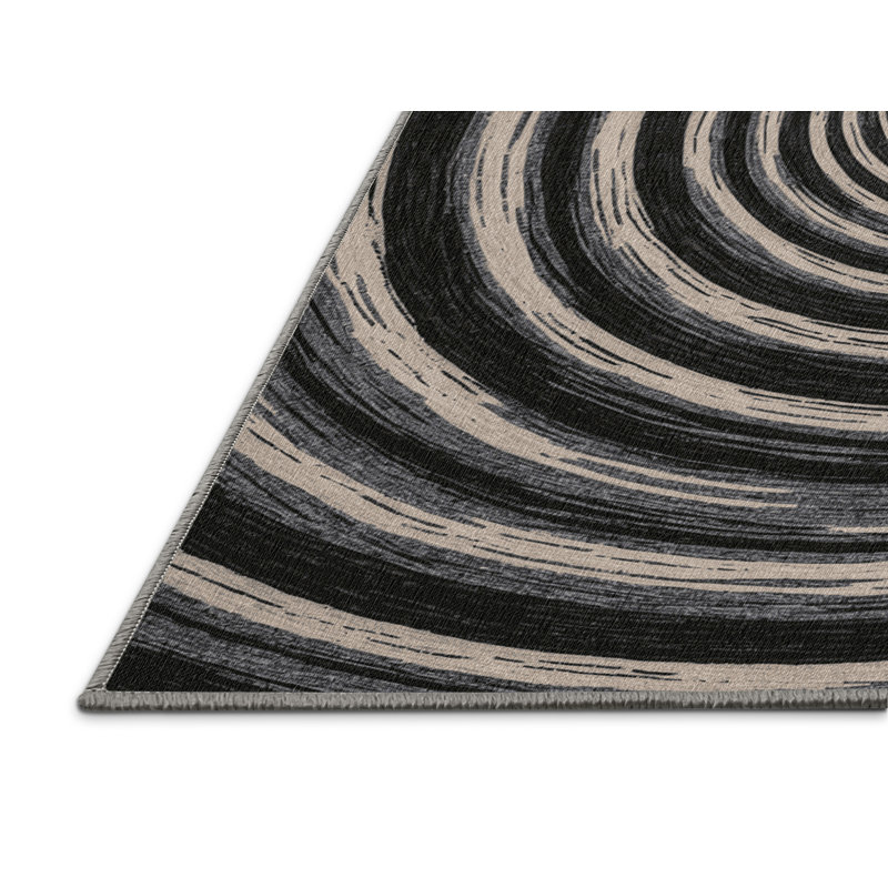 Tapis brun lavable à la machine, Carré 5 pi