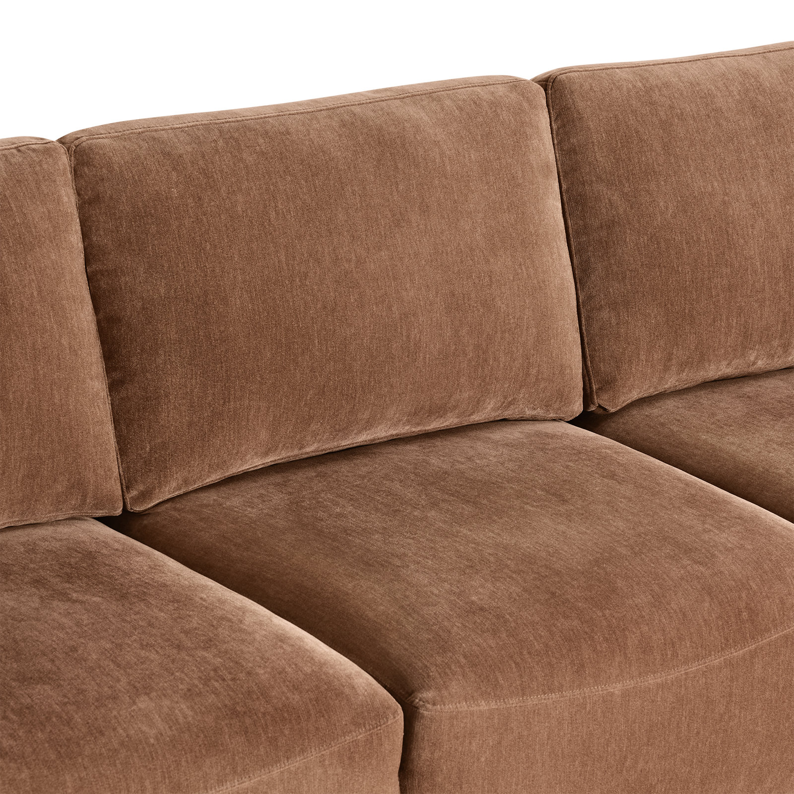 Becki Owens for Joss & Main Upholstered Sectional, Canna Mocha Performance Chenille