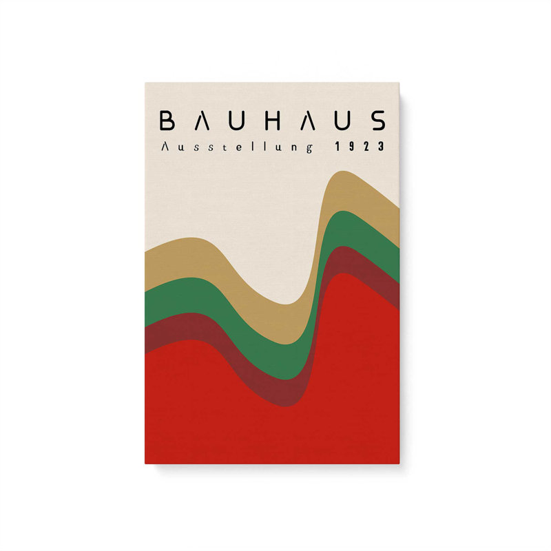 «Bauhaus Retro Waves II», reproduction sur toile, H 18 po x l 12 po, Toile tendue