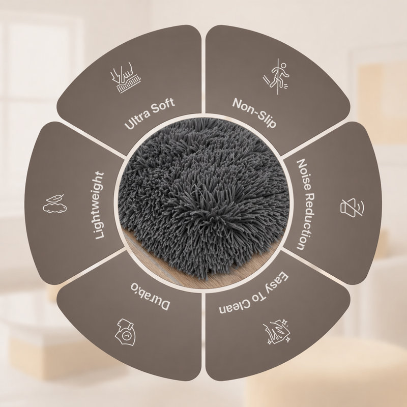Aspire Homeware Charcoal Grey Shaggy Area Rug Soft Plush Indoor Carpet, Rectangle 120cm Width X 170cm Length