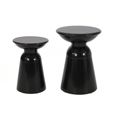 Serenita Outdoor Iron Side Tables Set of 2