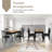 4 - Person Four Leg Dining Set-125958952-125958953