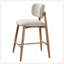 Tabouret de bar moderne de 25,7 po de hauteur et siège en tissu d'hévéa, revêtement beige, tabouret de comptoir moderne (ensemble de 2)-1176926301