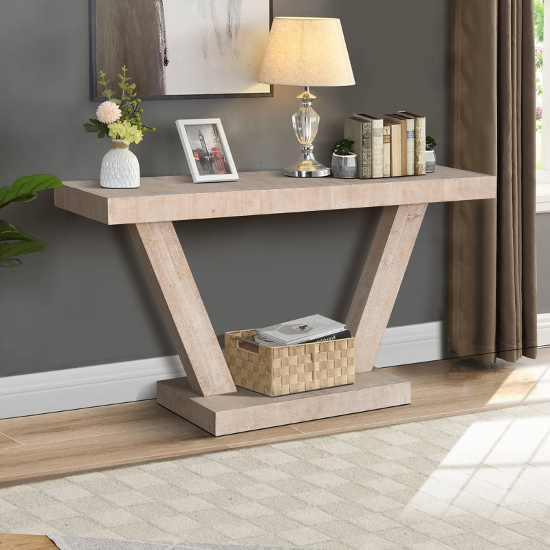 Banc de hall d'entrée rétro en bois vieilli avec armoire de rangement en placage de bois massif à 2 niveaux, conception rustique large pour le couloir, le salon et le canapé derrière
