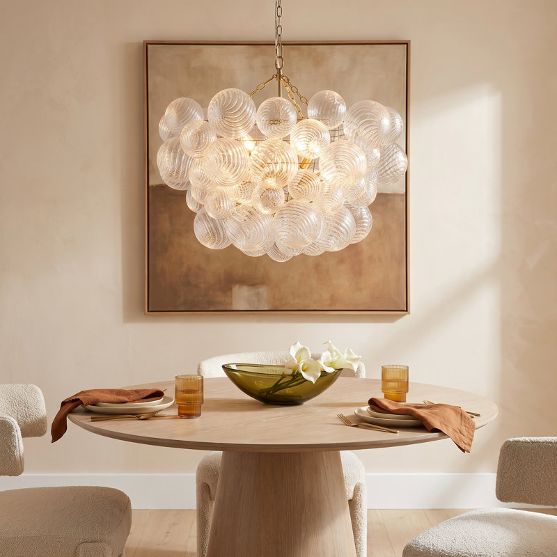 Hattie 8 - Light Unique/Statement Tiered Chandelier, Brass