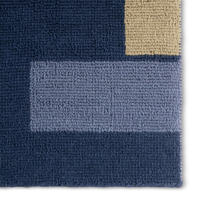 Jaipur Living Amato WVC02 Handwoven Color Block Blue/Yellow Area Rug (6'X9'), Rectangle 9' x 12'