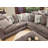 Dyshon Upholstered Sofa & Chaise with Ottoman